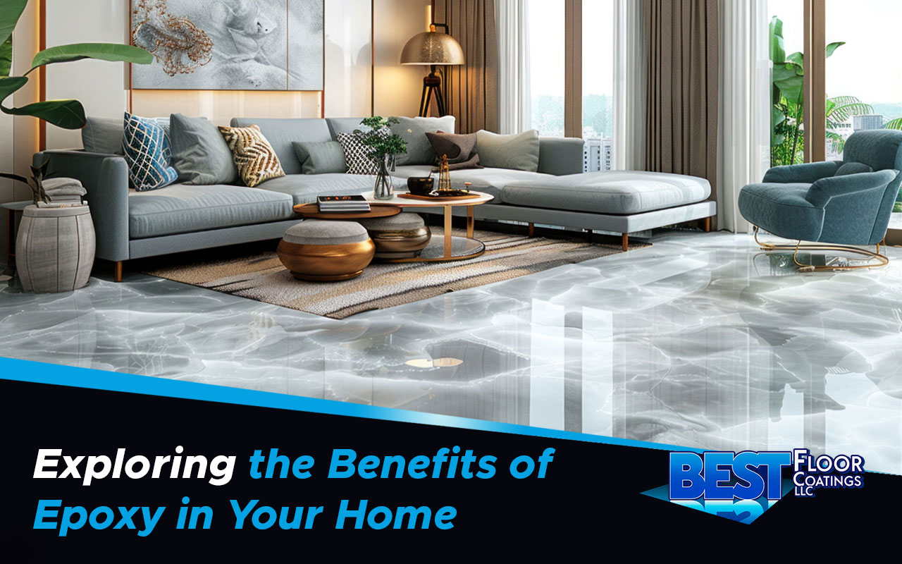 Epoxy flooring enhancing a modern home interior.