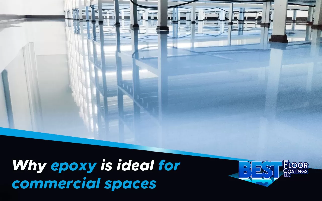 Durable epoxy flooring in a commercial space